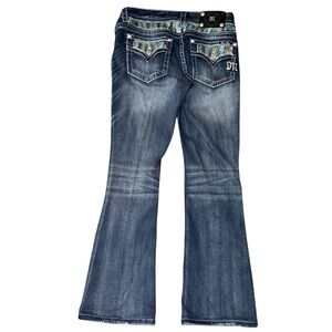 Miss Me Easy Boot Jeans Size 29 Rhinestone Pocket Bootcut Denim